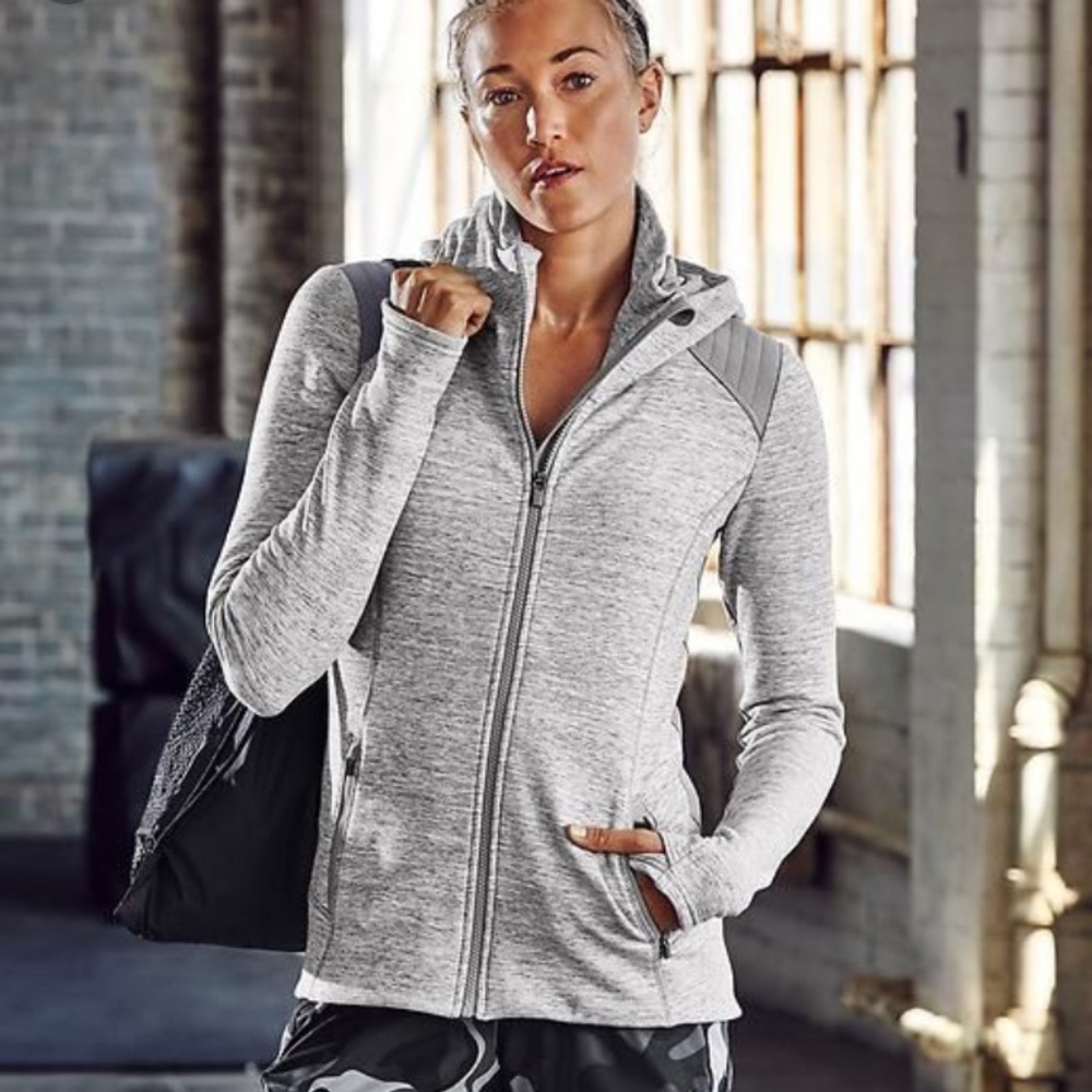 Athleta grey zip-up hoodie